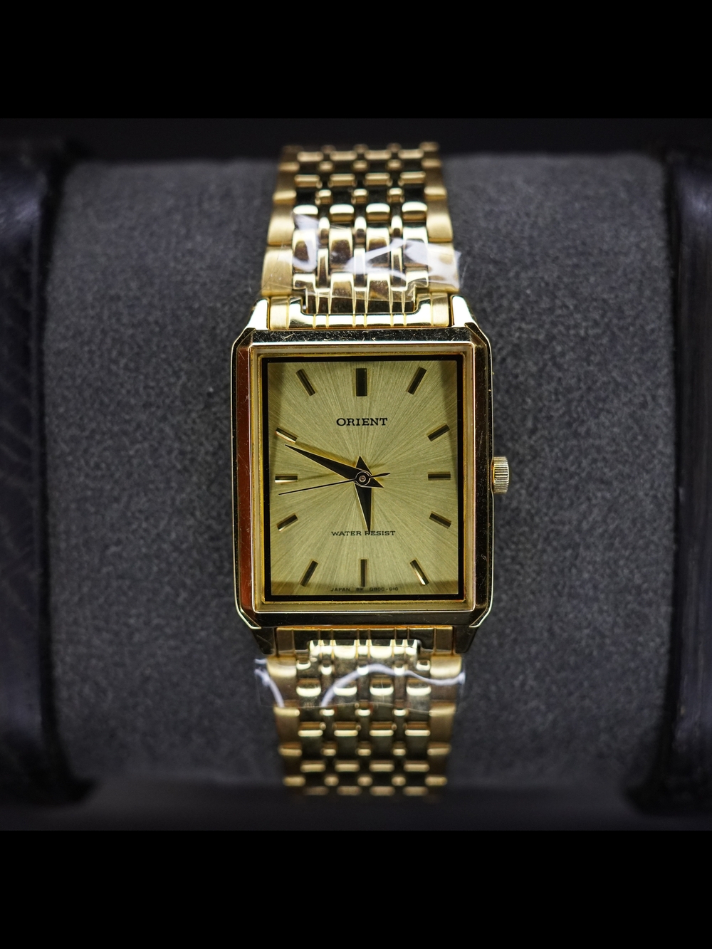 Vintage ORIENT Rectangular Gold Tone Quartz Ladies Watch Japan Dress Watch